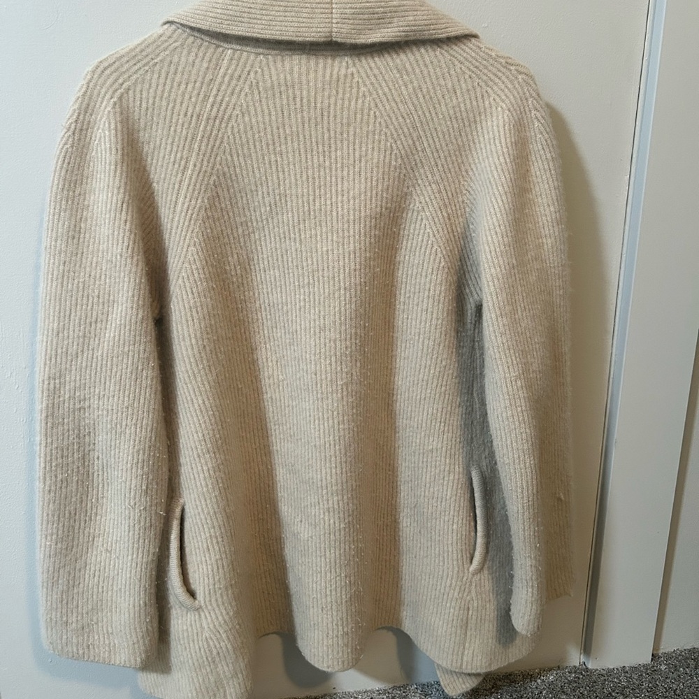 Vintage Neiman Marcus Cream Open Cardigan Sweater - Picture 3 of 3